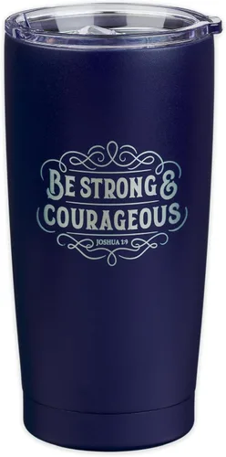 Miniatura 20 de Christian Art Gifts - Vaso de viaje de acero inoxidable de 18 oz con doble pared aislante al vacío con versículo bíblico, gris, con tapa retráctil