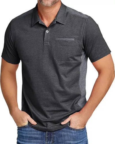 Miniatura 35 de V VALANCH Polo de golf de manga corta para hombre, estilo casual, con cuello que absorbe la humedad
