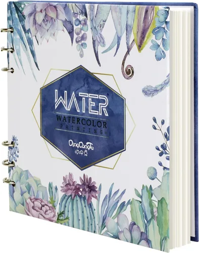 Cuaderno de bocetos de acuarela – Cuaderno de bocetos de papel de acuarela | prensa en frío | 7.7 x 7.7 pulgadas, 20 hojas, papel pesado de 140