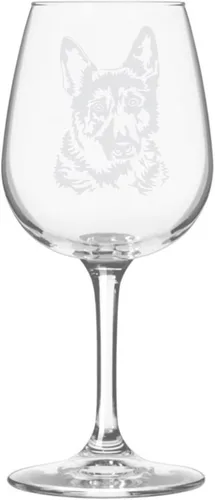 Miniatura 345 de Copa de vino de 12.75 onzas con diseño de perro grabado