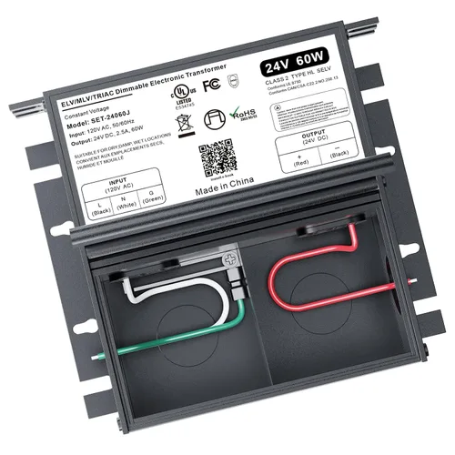Miniatura 20 de Controlador LED regulable de 60 W y 12 V para regulador Lutron y Leviton, transformador de fuente de alimentación de CA a CC triac/ELV/MLV para tira