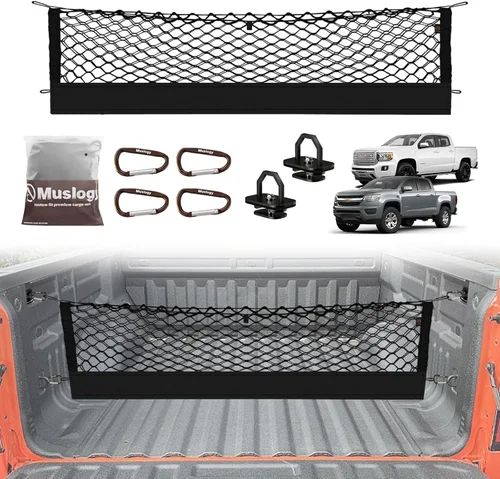 Miniatura 28 de Muslogy para Maverick - Accesorios de Red de Malla de Carga Extensible, Organizador de Maletero, Red de Malla Elástica para Cama de Carga