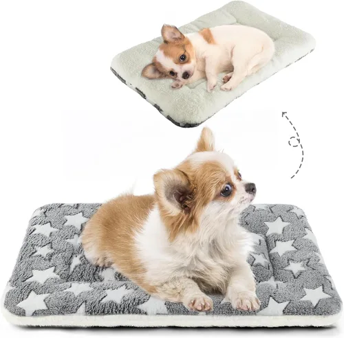 Miniatura 12 de Mora Pets Cama para perros ultra suave con bonito estampado de estrellas, lavable para perros grandes, medianos y pequeños, reversible, forro polar
