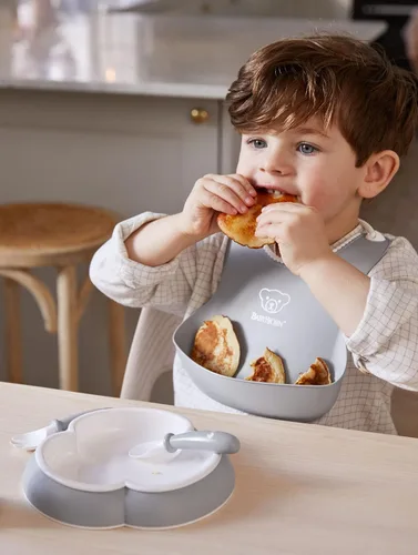 Miniatura 4 de BabyBjörn Juego de platos para bebé, 2 unidades, gris