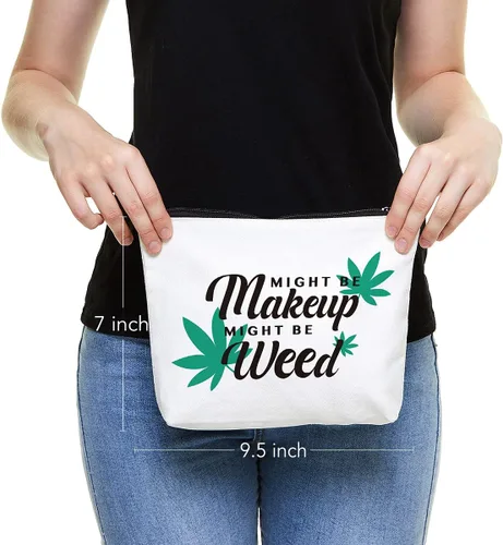 Miniatura 2 de Fokongna Bolsa de maquillaje divertida de malas hierbas, regalos divertidos para la mejor amiga, regalos de broma para mujeres, regalo de viaje