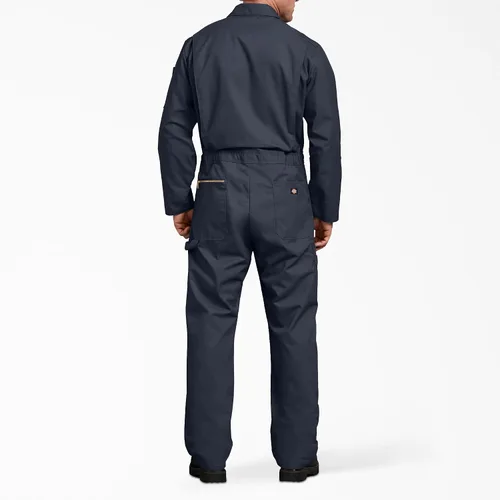 Miniatura 2 de Dickies - Overol de manga larga de lujo para hombre de 7.5 oz de sarga con cierre frontal para mecánico, uniforme industrial