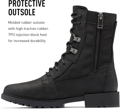 Miniatura 4 de SOREL Botas Emelie de encaje para mujer, botas de invierno de cuero impermeable