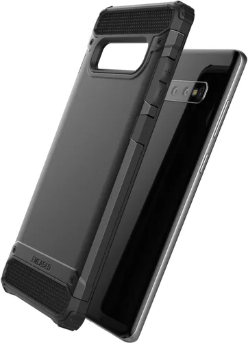 Miniatura 2 de ENCASED Funda protectora para Galaxy S10 Plus [doble capa] Protección contra caídas a prueba de golpes - Negro (para Samsung S10+)