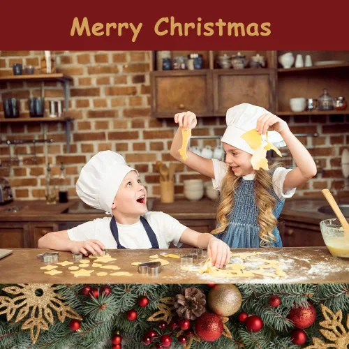 Miniatura 6 de Juego de cortadores de galletas de Navidad, 6 piezas grandes de cortadores de galletas navideñas – árbol de Navidad, muñeco de nieve, hombre