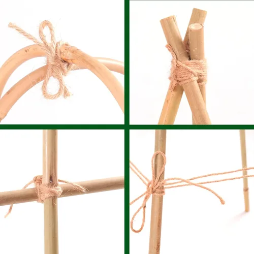 Miniatura 5 de Cambaverd Cuerda de yute natural de 200 pies, 0.118 in, 4 capas, cuerda para plantas trepadoras, jardinería, manualidades, regalos, envoltura
