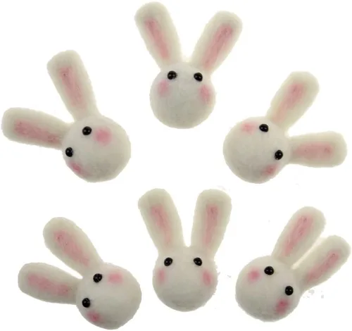 Miniatura 8 de Adorno de Pascua hecho a mano de lana de fieltro zanahorias conejito (3.5 in zanahoria)