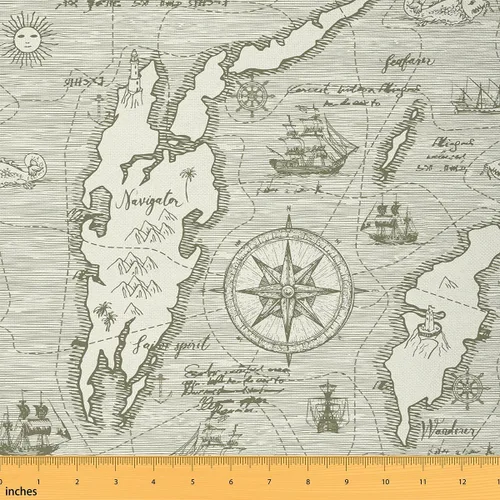 Miniatura 15 de jejeloiu Tela de Tapicería de Concha de Erizo de Mar por Yarda, Tela de Retapizado con Temática Marina Oceánica para Sillas, Tela Decorativa