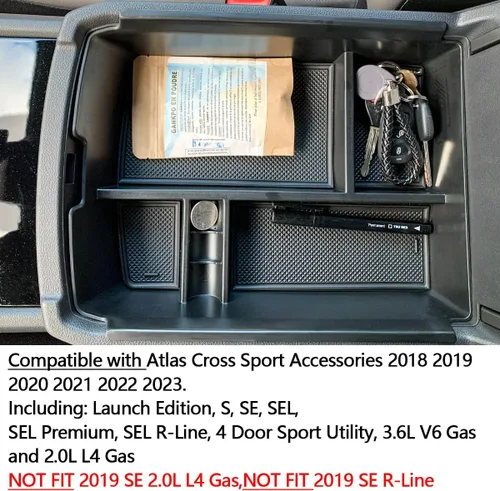 Miniatura 7 de EDBETOS - Bandeja organizadora de consola central compatible con accesorios Atlas 2018 2019 2020 2021 2022 2023, almacenamiento secundario