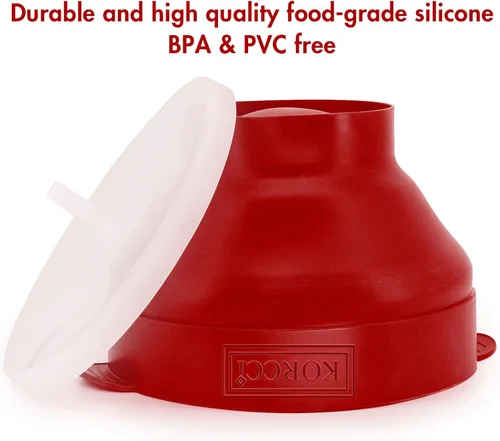 Miniatura 6 de El original Korcci - Palomitero de silicona para microondas, palomitas de maíz para microondas, cuenco plegable para hacer palomitas de maíz
