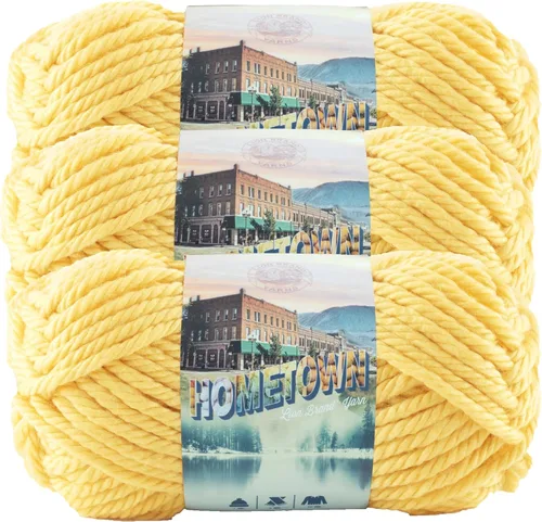 Miniatura 11 de Lion Brand Yarn Hometown - Ovillo de lana súper voluminoso para tejer, ganchillo y manualidades, 1 unidad, Phoenix Azalea