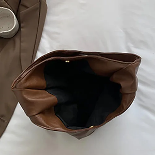 Miniatura 6 de Bolso de hombro para mujer de cuero suave de moda casual multifuncional con múltiples compartimentos