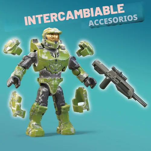 Miniatura 5 de Mega Construx Halo Hijacked Ghost Vehículo Juego de Construcción Infinito, Juguetes de Construcción para Niños