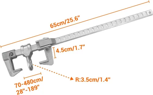 Miniatura 5 de Abrazadera de anclaje de viga deslizante de aluminio, caminante de haz de acero móvil, conector de estructura ajustable de I/H para protección