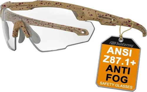 Miniatura 19 de HTS HUNTERSKY Gafas de tiro tácticas balísticas ANSI Z87+UV400 gafas protectoras Negro Claro