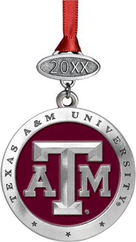 Miniatura 7 de Adorno de Alabama sin fecha Adorno de árbol de Navidad esculpido a mano Incrustación de metal de peltre Alma Mater intrincadamente elaborada