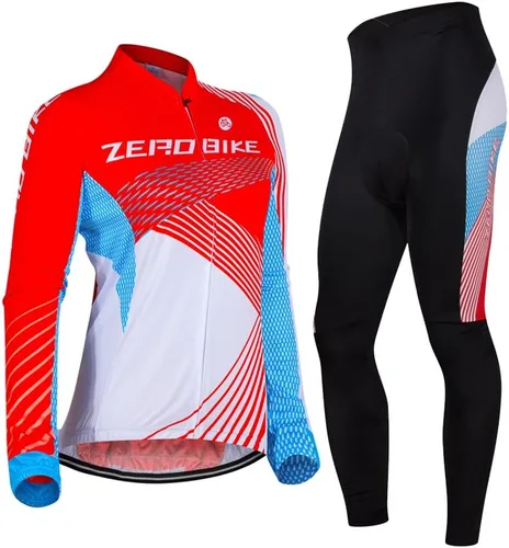 Miniatura 11 de Traje de ciclismo acolchado de gel 3D transpirable de manga larga para mujer, conjunto de pantalones de malla con protección UV