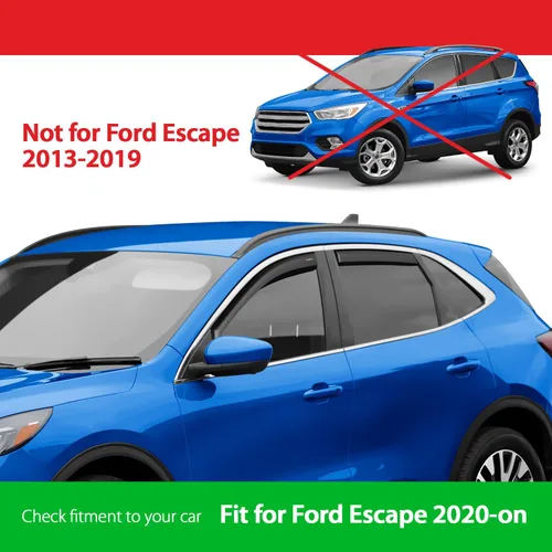 Miniatura 3 de Goodyear - Deflectores de ventana inastillables de canal para Ford Escape 2020-2026, protectores para la lluvia, viseras para la ventana del auto