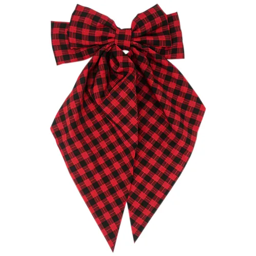 Miniatura 15 de Pufandor - Lazo para el cabello de satén sedoso para mujeres, lazos rojos para niñas, pasadores de lazo, cola larga con clips, lazos grandes
