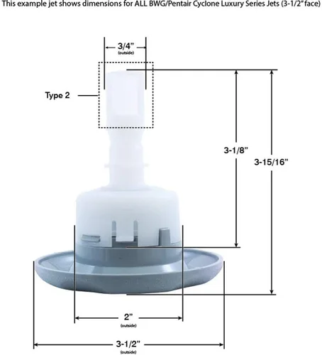 Miniatura 8 de Barril Assembly, Cyclone Adj., esmeralda Cut de remolino de lujo, DK Gris 9846 WW