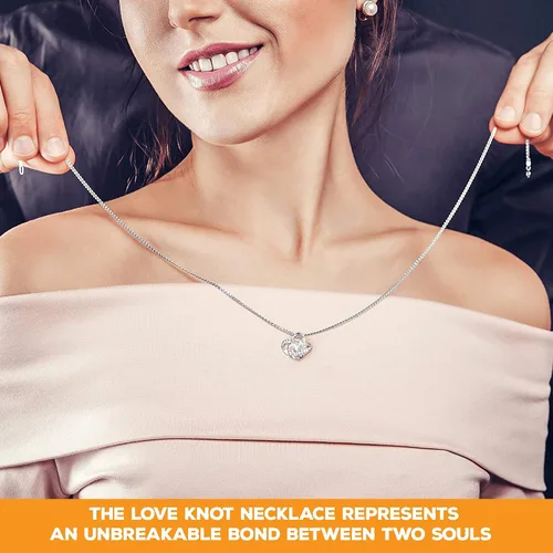 Miniatura 5 de Collar con nudo de amor para mi hija en el día de su boda regalo de novia de mamá regalo de madre de la novia a hija regalo de recuerdo del día