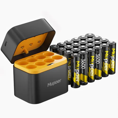 Miniatura 16 de Baterías AA recargables con caja, baterías de litio de 3600 mWh, AA de 1.5 V, 4 unidades, batería doble A, recargable, iones de litio de larga