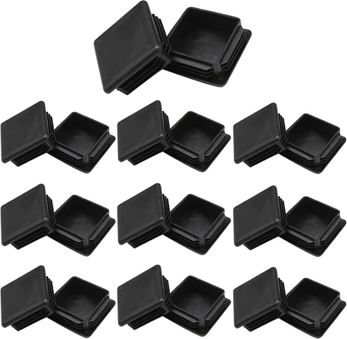 Miniatura 5 de Tapones cuadrados de tubo de 1 pulgada, tapones cuadrados de plástico de 0.984 in x 0.984 in para silla, protector de suelo, tubo, tapa de extremo