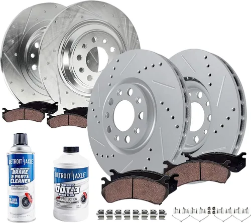 Miniatura 15 de Detroit Axle - Kit de freno trasero para Ford Fusion Lincoln MKZ Zephyr Mazda 6 Mercury Milan, repuesto de pastillas de freno de cerámica