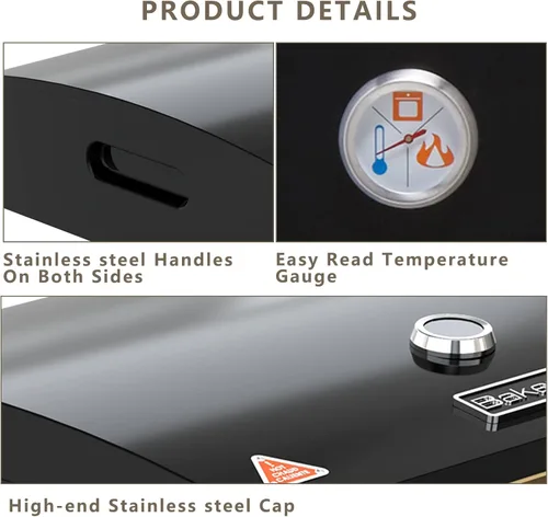 Miniatura 9 de BakerStone Horno de pizza al aire libre, horno de pizza de gas propano para parrilla, cámara de cocción de piedra de 5 lados, kit de caja de horno