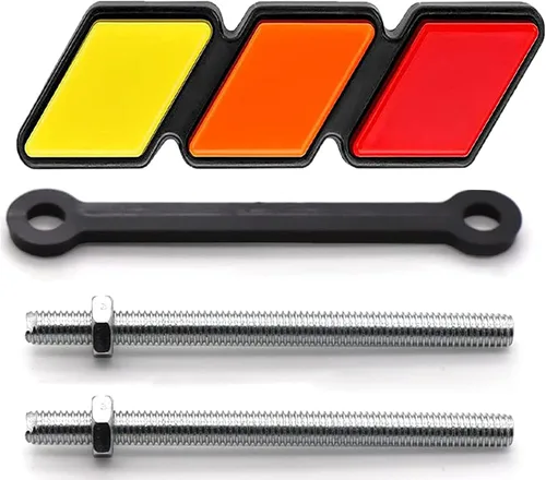 Emblema de rejilla tricolor, accesorios de decoración para etiqueta de automóvil, camión, accesorios de Tacoma compatibles con Tacoma 4Runner Tundra