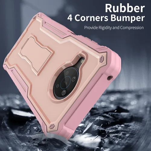 Miniatura 5 de ExoGuard Funda para Nokia X100, funda de goma a prueba de golpes de cuerpo completo con protector de pantalla de vidrio templado con soporte
