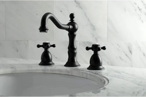 Miniatura 2 de Kingston Brass KS1970BX - Grifo de baño extendido de 8 pulgadas, negro mate Mate negro