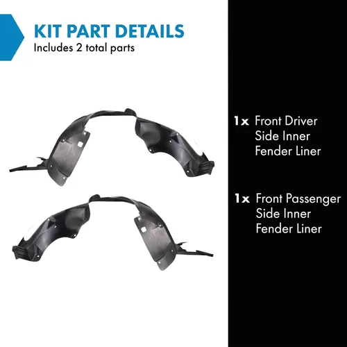 Miniatura 2 de TRQ Juego de forros de guardabarros interior delantero compatible con Chevrolet Trax 2017-2020