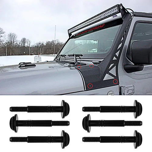 Miniatura 8 de 8 piezas de pernos estilo OEM para Jeep compatibles con Jeep Wrangler 1976-1986 CJ 1987-1995 YJ 1997-2006 TJ, tornillos Torx M8 para soportes de luz