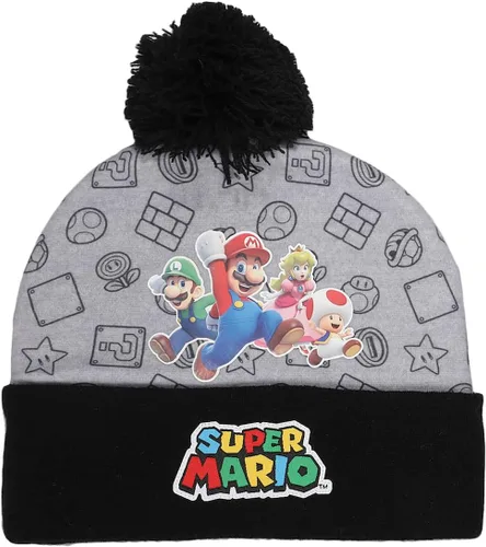 Miniatura 2 de Super Mario Brothers and Princess Peach - Juego de gorro y guantes para jóvenes, Multi colorido