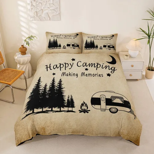 Miniatura 23 de Erosebridal Camper Bedding - Juego de ropa de cama de 2 piezas, estilo rústico de granja, juego de ropa de cama de campamento para adolescentes