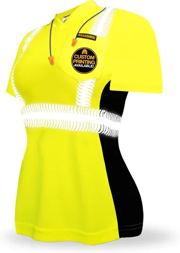KwikSafety - Charlotte, NC - Vixen Hi Vis Short Sleeve Safety Shirt for Women [Angel Hair Reflective Tape] Amarillo