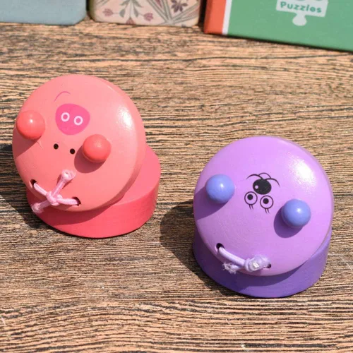 Miniatura 4 de 6 castañuelas de madera para dedo, diseño de animales lindos para niños, instrumentos musicales, castinette ritmo, juguetes para niños DOXISHRUKY