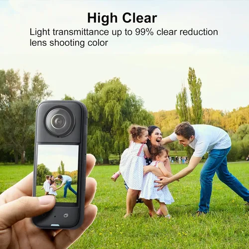 Miniatura 6 de PULUZ Protector de lente para Insta 360 x 3, protectores de lente duales para Insta360 X3, funda protectora de PC, protectores adhesivos de lente