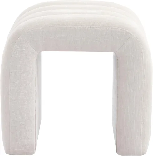 Flouki Taburetes otomanos tapizados, otomanos de arco multifuncionales, taburetes de maquillaje de lujo, otomanas de felpilla para dormitorio,