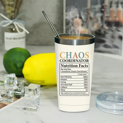 Miniatura 7 de Fufandi Chaos Coordinator - Vaso de agradecimiento para mujeres, regalos de agradecimiento para profesores empleados, regalo del día del jefe