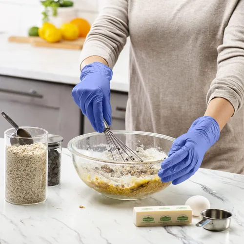 Miniatura 5 de GUSTO Blue Nitrile Gloves, Disposable Gloves – 4 Mil, Latex & Rubber Free, Non-Sterile Powder-Free (Formerly Comfy Package)