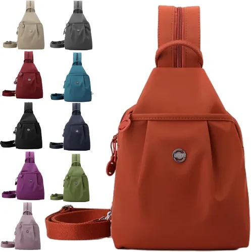 Miniatura 10 de Bolsa impermeable de 2 vías, bolsa de hombro convertible Oxford de gran capacidad, bolsa cruzada para mujer, mochila de viaje, Negro -, Mediana
