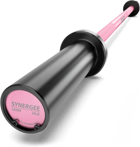 Miniatura 15 de Synergee Barra olímpica de 20 libras y 25 libras, barra de peso olímpica de 2 pulgadas para entrenamiento de fuerza, sentadillas, peso muerto y e)