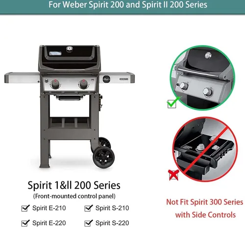 Miniatura 5 de Repuesto para piezas de parrilla Weber Spirit 7635 Weber Spirit I & II Serie 200, Spirit E210, S210, E220, S220, 7635 Barras saborizantes/Placas
