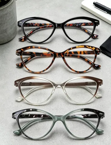 Miniatura 4 de HEEYYOK 1.75 lentes de lectura para mujer con cara pequeña, diseño de ojo de gato, paquete de 4 lentes de lectura con bisagra de resorte Paquete
